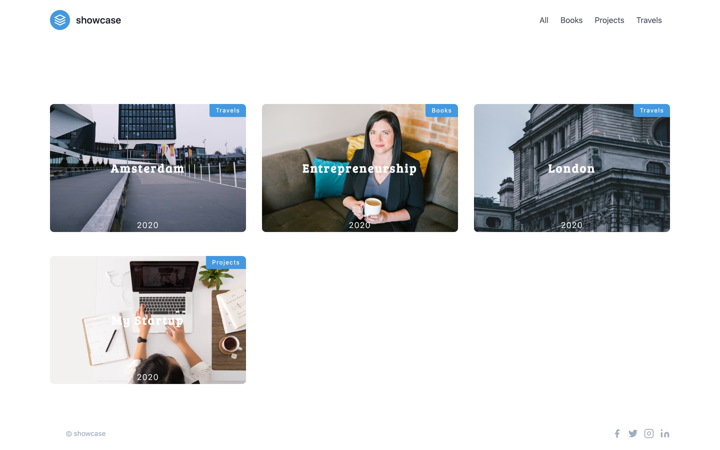Showcase theme for Hugo